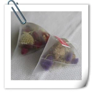 Nilon piramida segitiga kantong teh