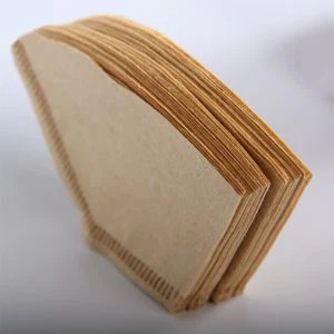 Kayu Asli Tangan Kertas Tetes Kopi berbentuk Kipas Filter Kopi Espresso Kantong Teh Saringan Filter
